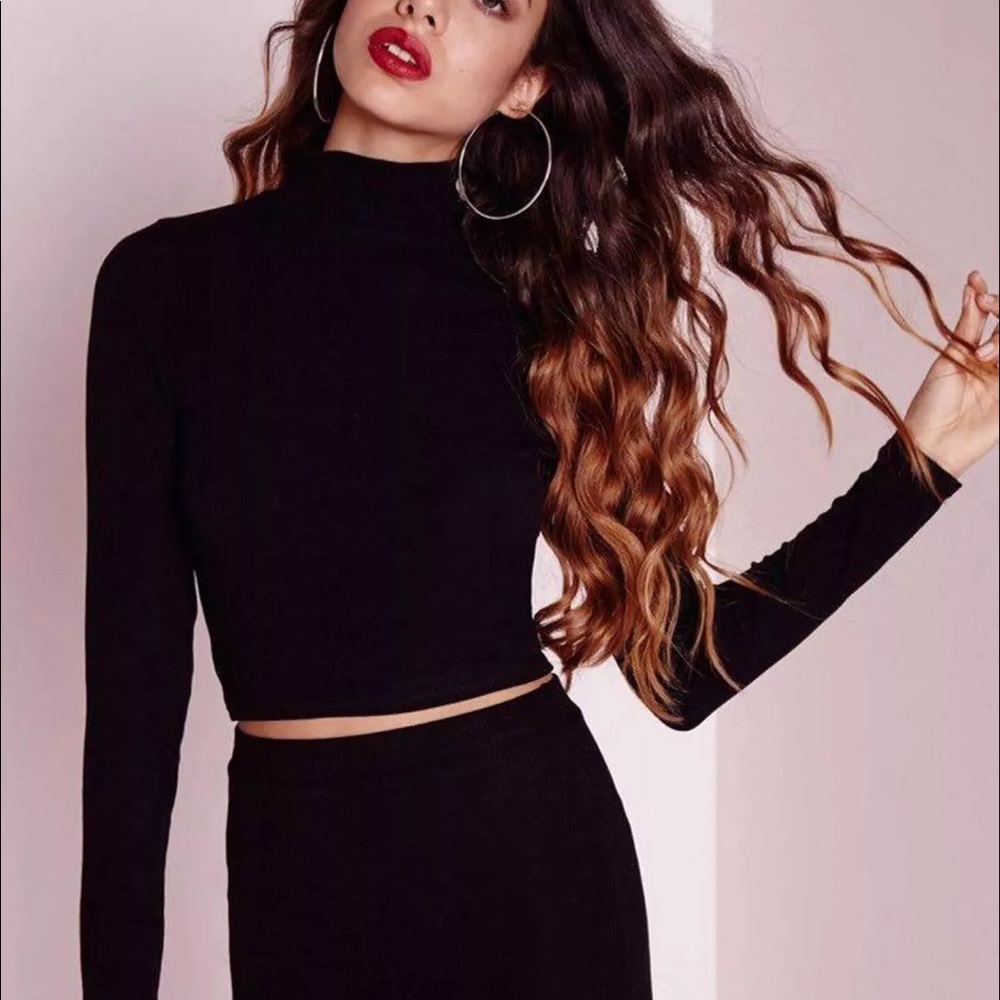 Black cropped sweater